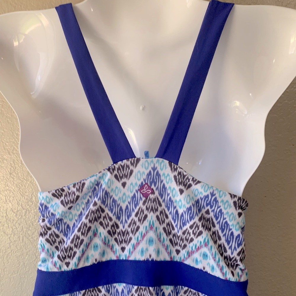 PRANA Chevron Print Blue Purple Golf Tennis Athletic Dress Size XL - Picture 6 of 9